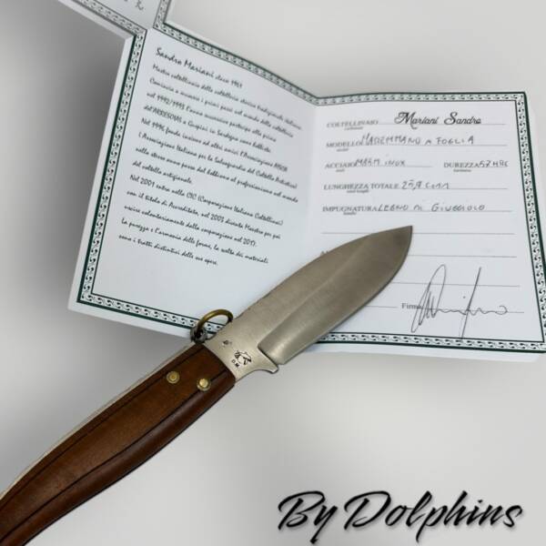 Coltello Maremmano a foglia By Mariani Sandro e Dolphins 79 - immagine 2